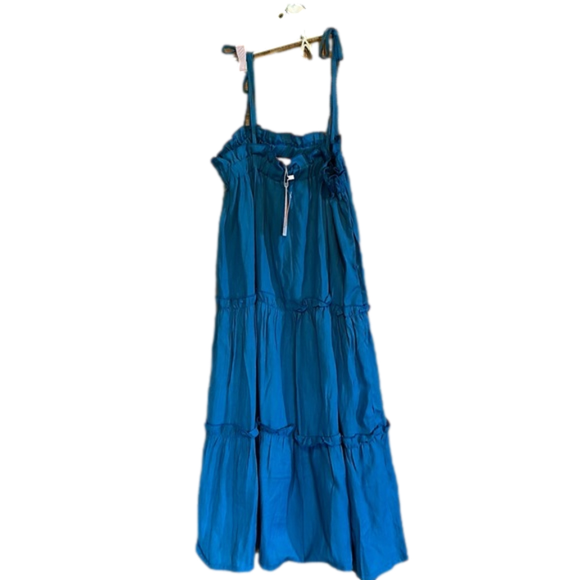 💙Slate Blue tiered midi dress nwt - Picture 2 of 4